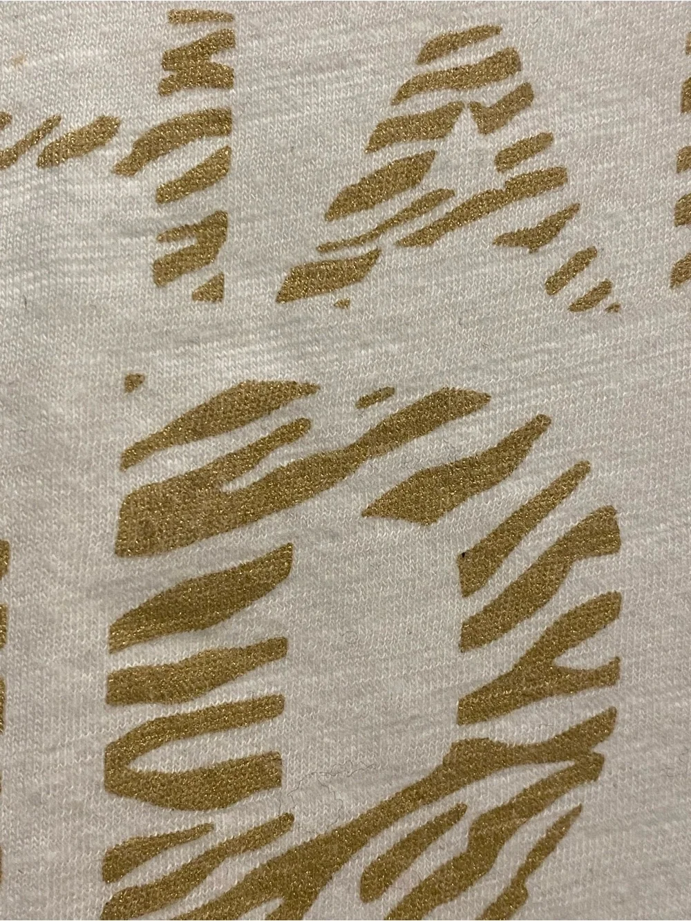 Michael Kors White Tee with Gold Zebra Logo